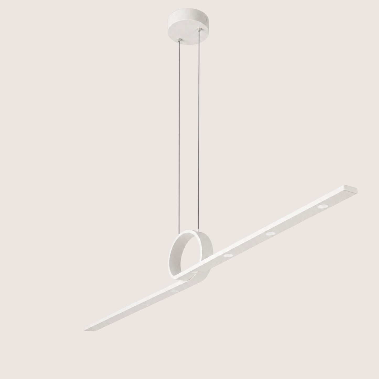 Curl LED Linear Suspension Pendant in White