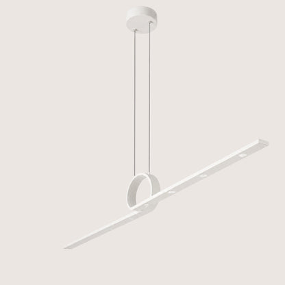 Curl LED Linear Suspension Pendant in White