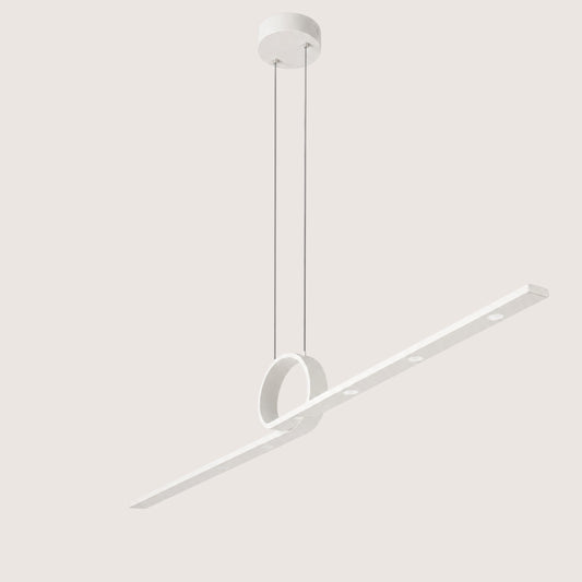 Curl LED Linear Suspension Pendant in White