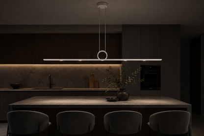 Curl LED Linear Suspension Pendant in White