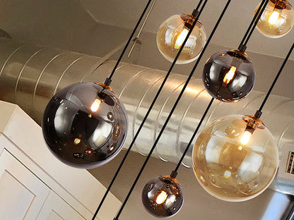 Dark 9-Light Cascading Pendant Light — Ex-Display