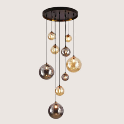 Dark 9-Light Cascading Pendant Light — Ex-Display