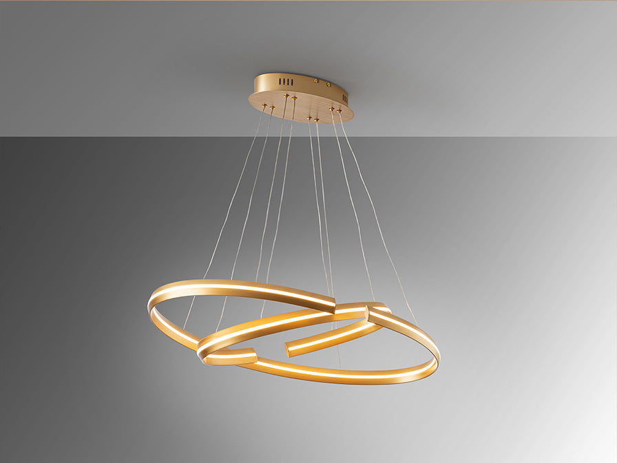 Elipse Adjustable Interlocking Oval LED Pendant — Smart-Home Dimming Only