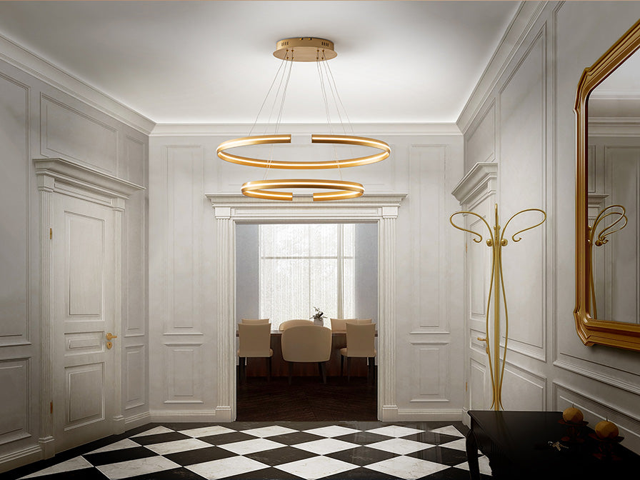 Elipse Adjustable Interlocking Oval LED Pendant — Smart-Home Dimming Only