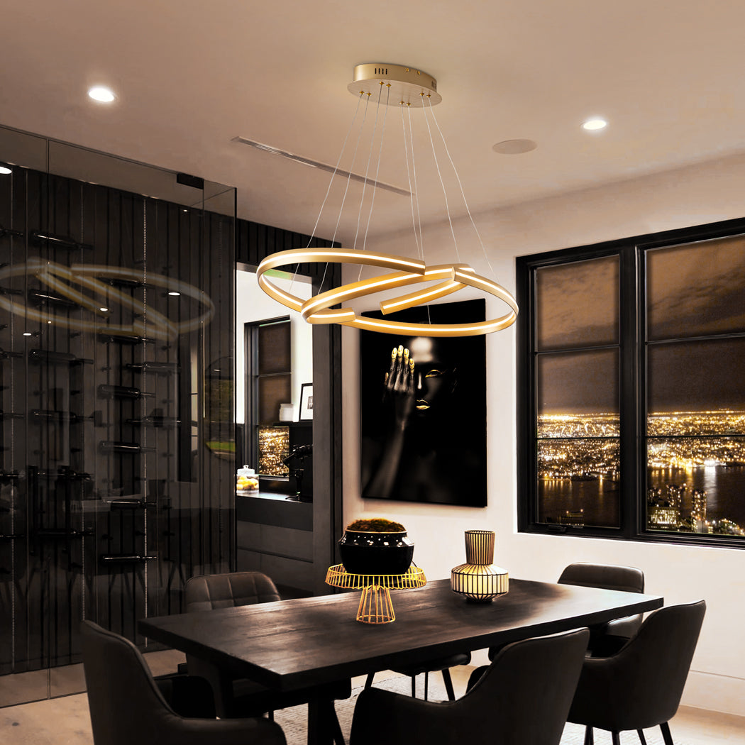 Elipse Adjustable Interlocking Oval LED Pendant — Smart-Home Dimming Only