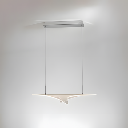 Enigma Linear Wing LED Pendant Light Chrome 870mm