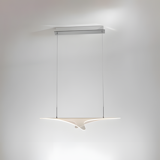 Enigma Linear Wing LED Pendant Light Chrome 870mm