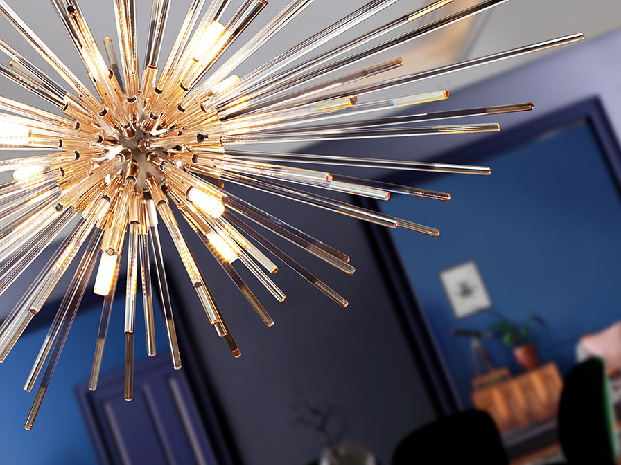 Evasion 9-Light Gold Sputnik Starburst Chandelier 1000mm