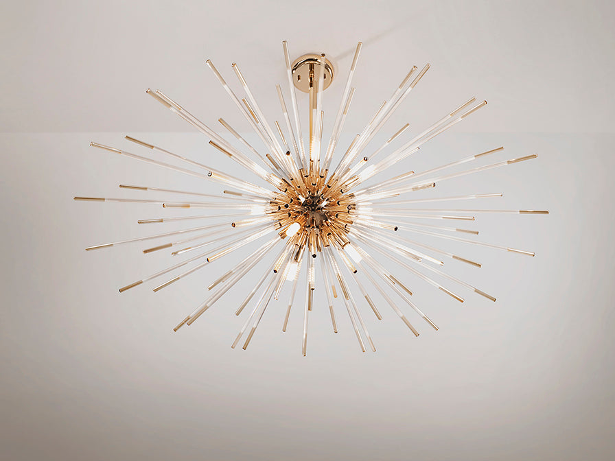 Evasion 9-Light Gold Sputnik Starburst Chandelier 1000mm