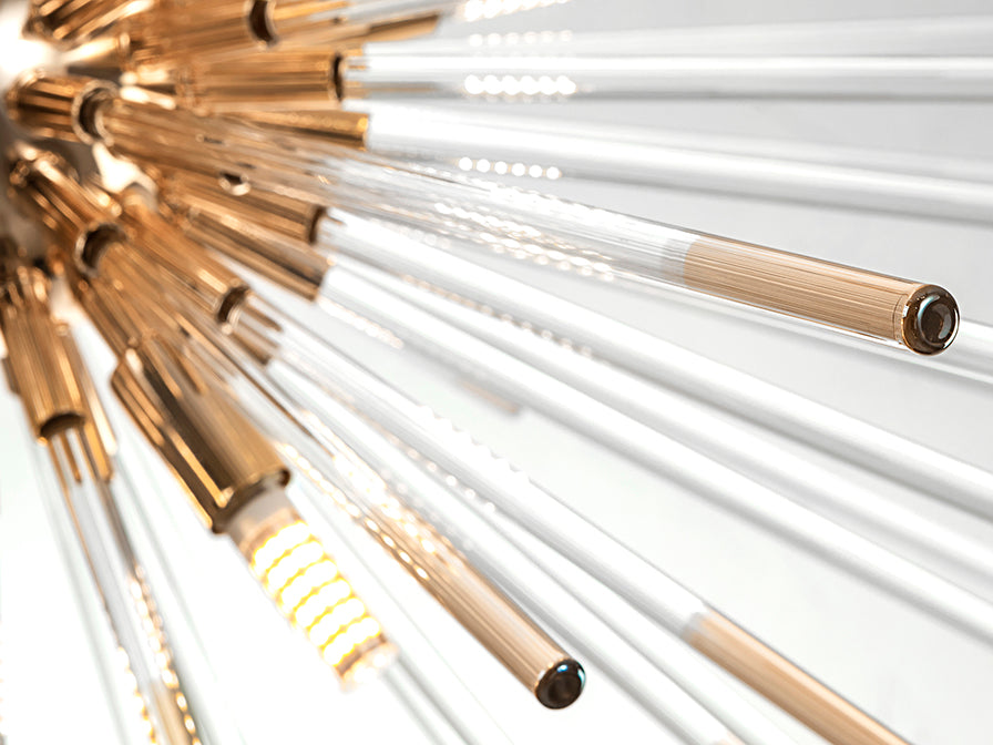 Evasion 9-Light Gold Sputnik Starburst Chandelier 1000mm