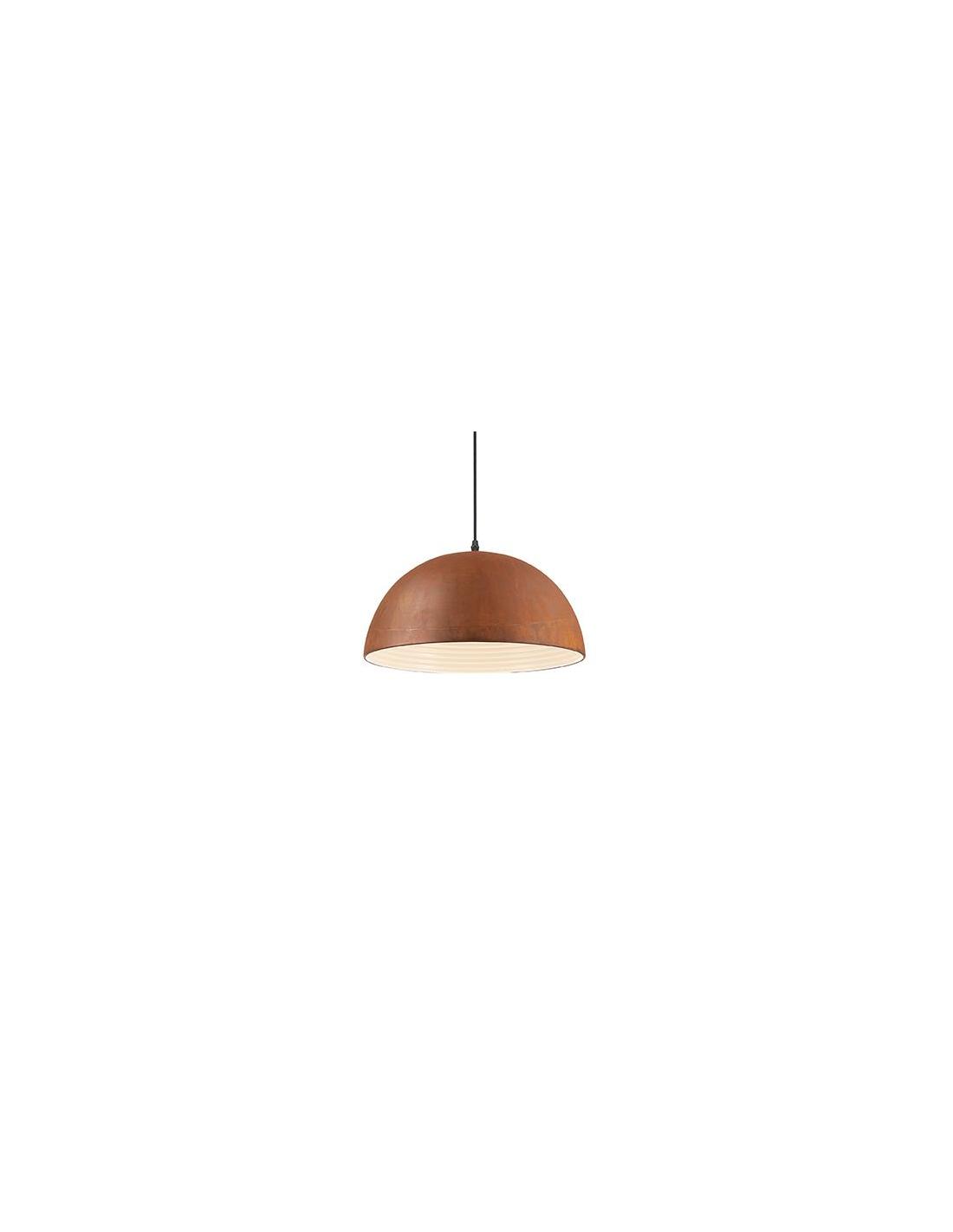 Folk Oxidised Copper Half-Dome Pendant Light 400mm