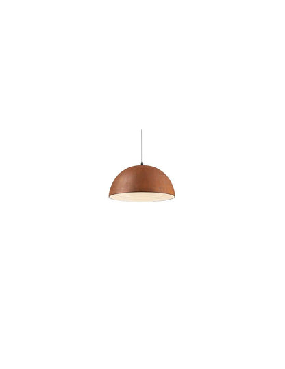 Folk Oxidised Copper Half-Dome Pendant Light 400mm