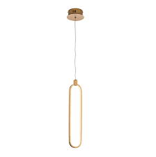 Colette Single Oval LED Pendant Light Rose Gold