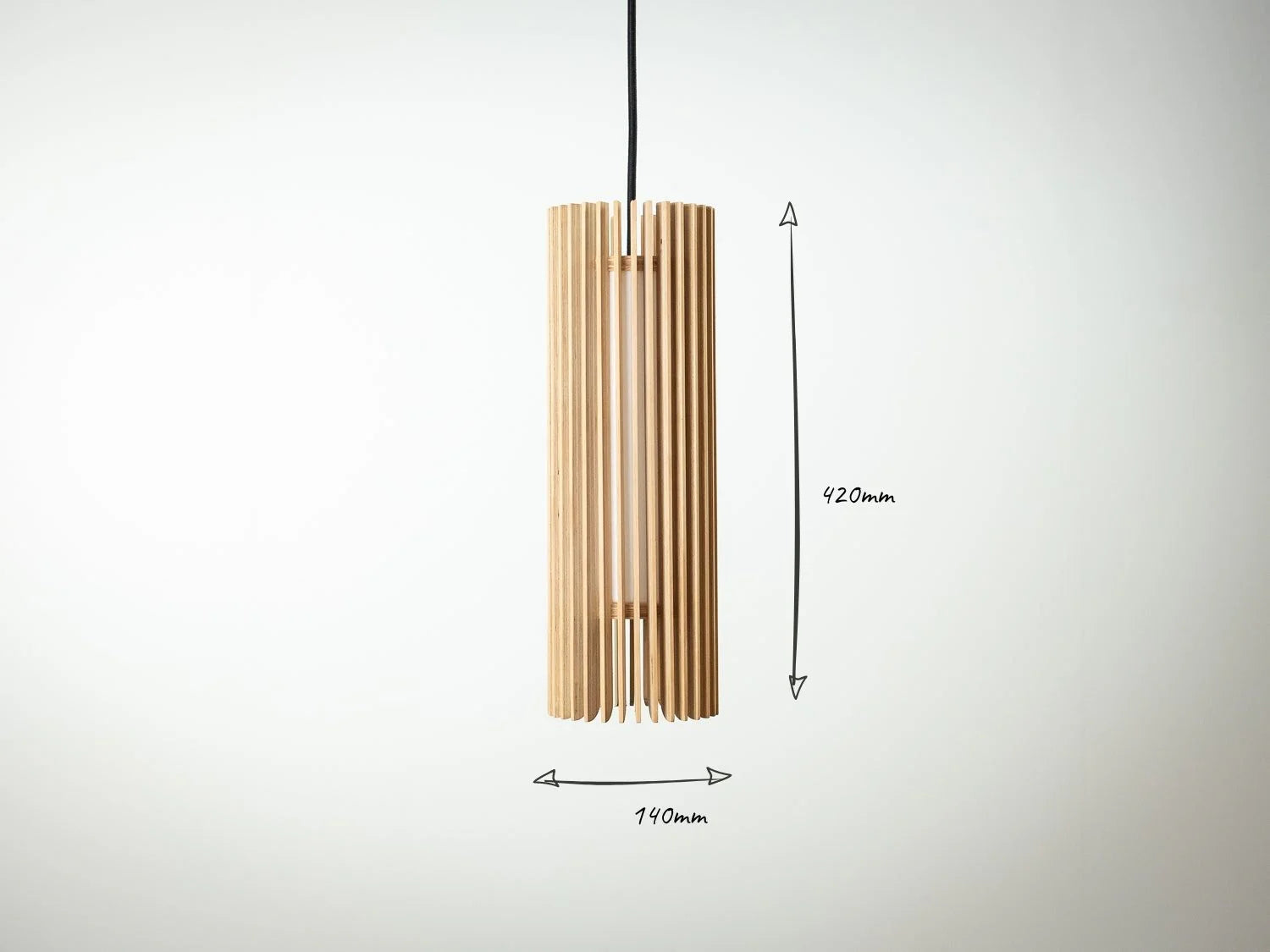 iO Flute Wood Pendant Light