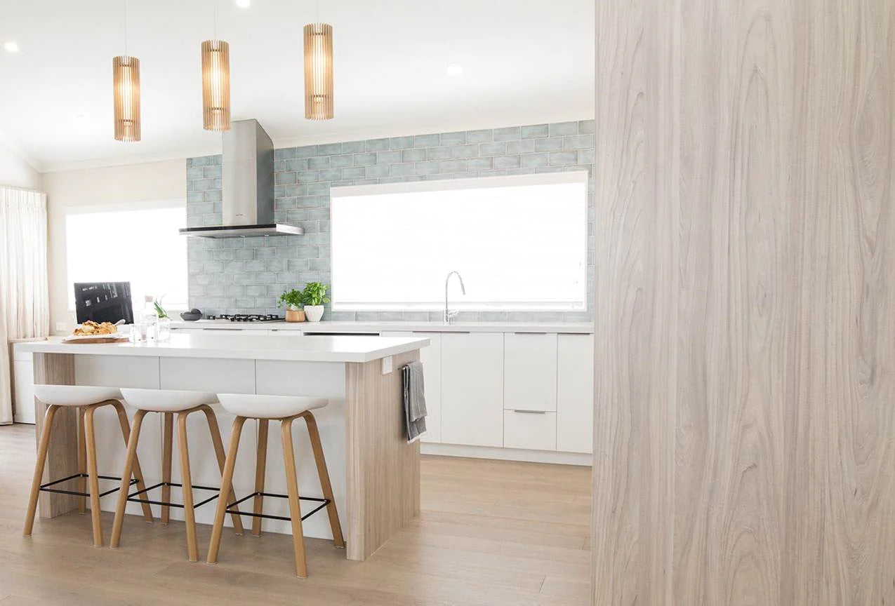 iO Flute Wood Pendant Light
