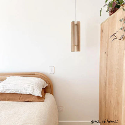 iO Flute Wood Pendant Light