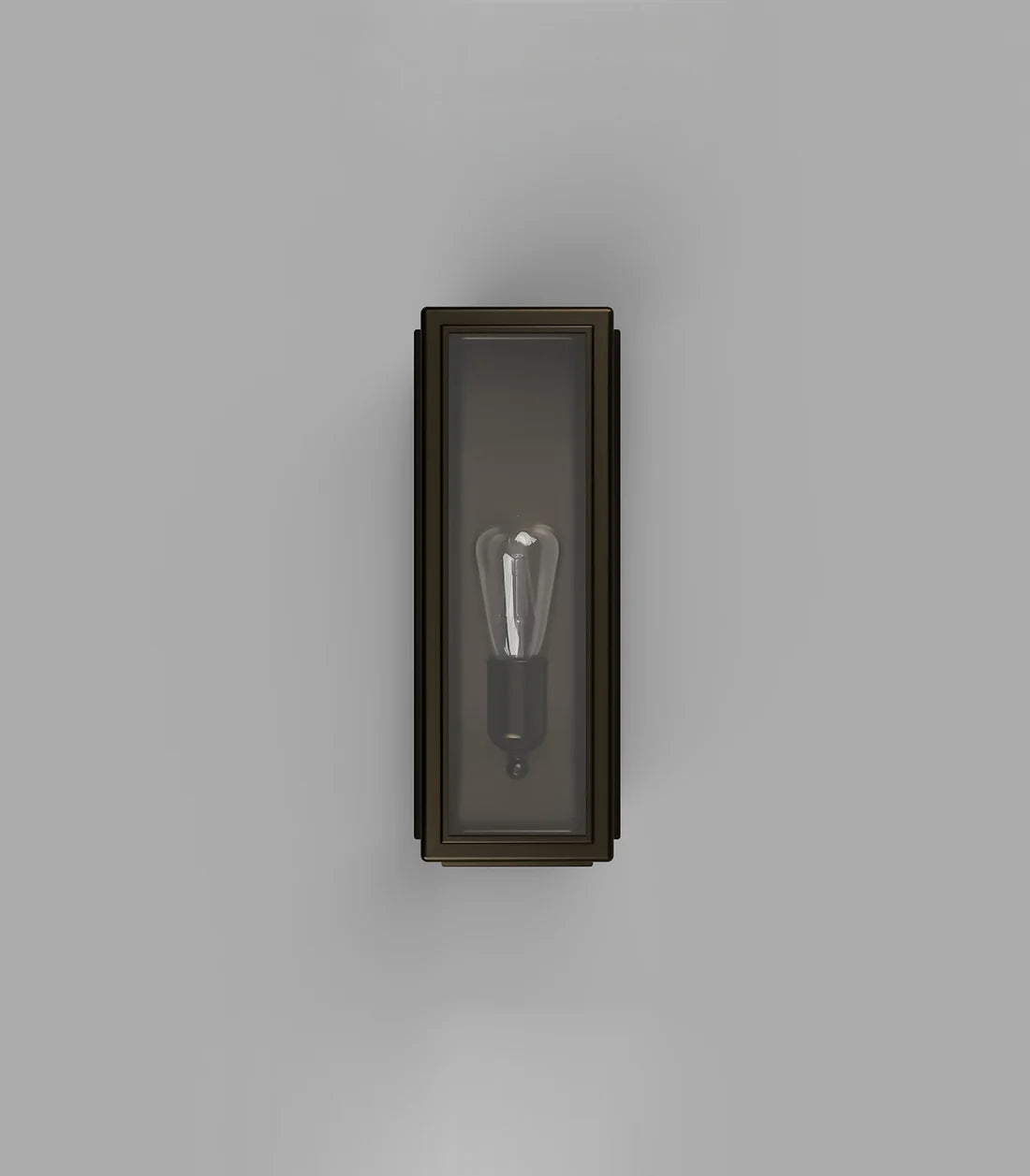 Lille Brass Box Lantern Outdoor Wall Light