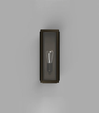 Lille Brass Box Lantern Outdoor Wall Light