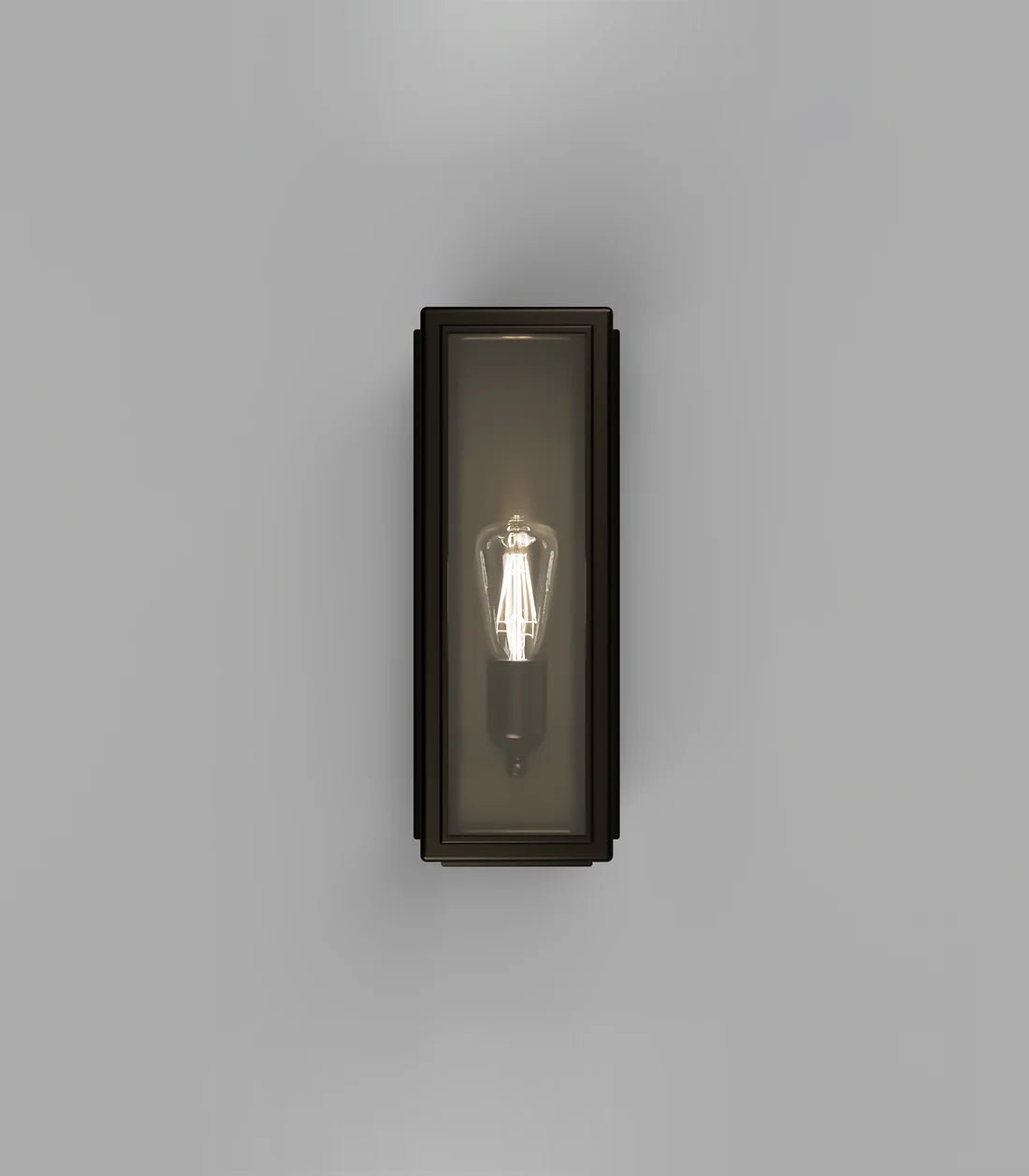 Lille Brass Box Lantern Outdoor Wall Light
