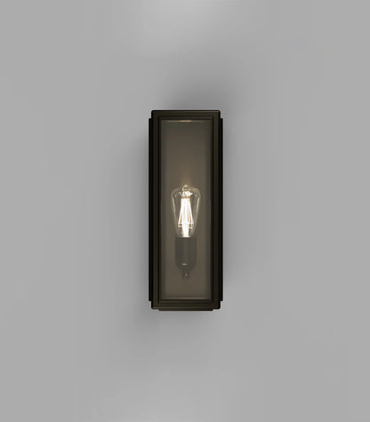 Lille Brass Box Lantern Outdoor Wall Light