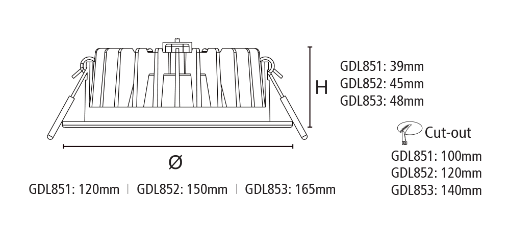 Residential Downlight 150mm Cut Out