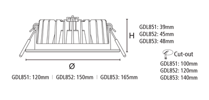 Residential Downlight 150mm Cut Out