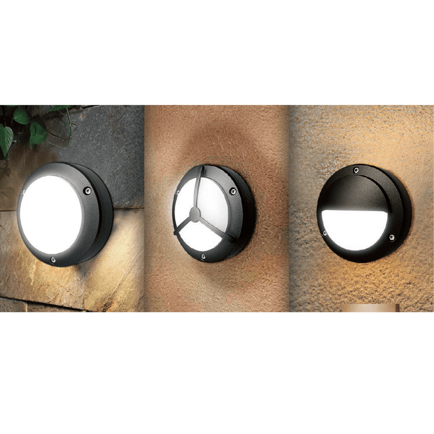 Mini B IP65 LED Bulkhead Light — Full, Thirds or Half Pattern