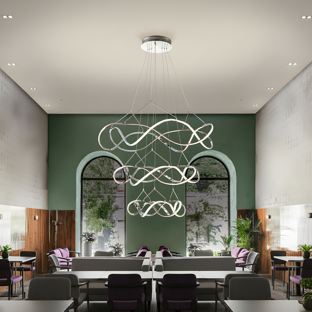 Molly 3-Ring Ribbon LED Chandelier