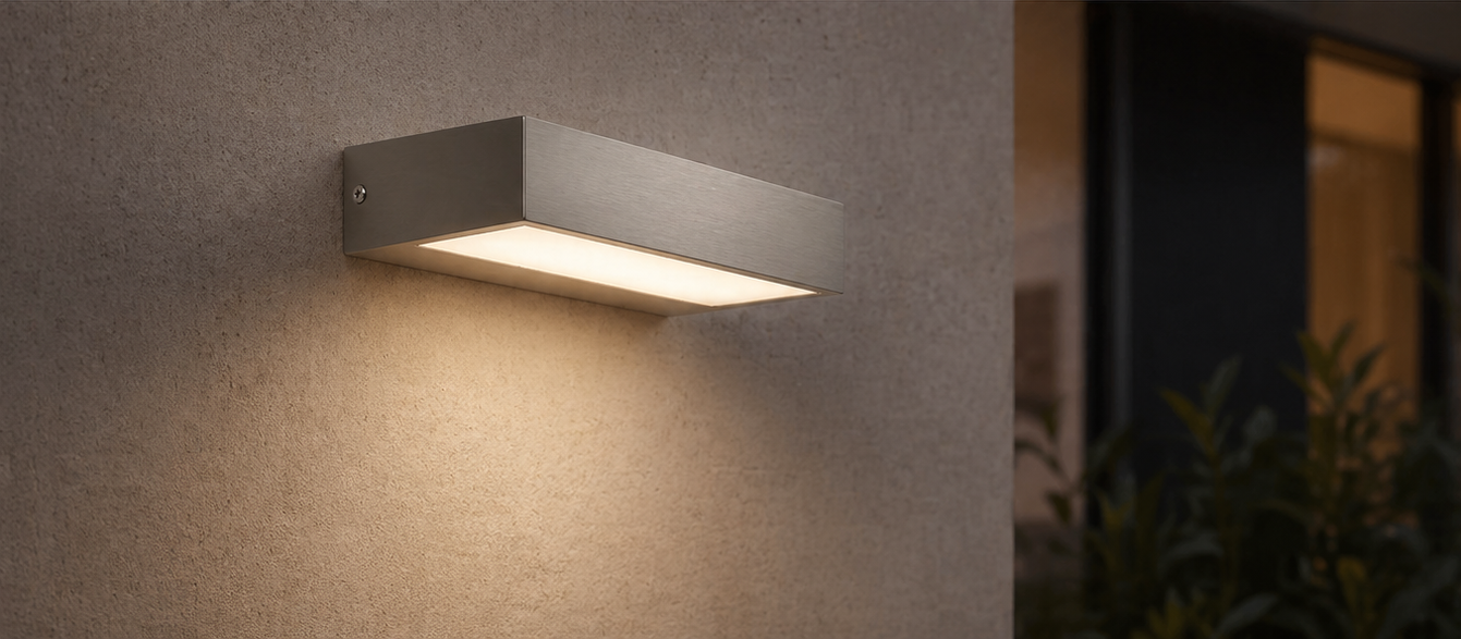 Nemesis Up/Down Outdoor Wall Light — Stainless Steel