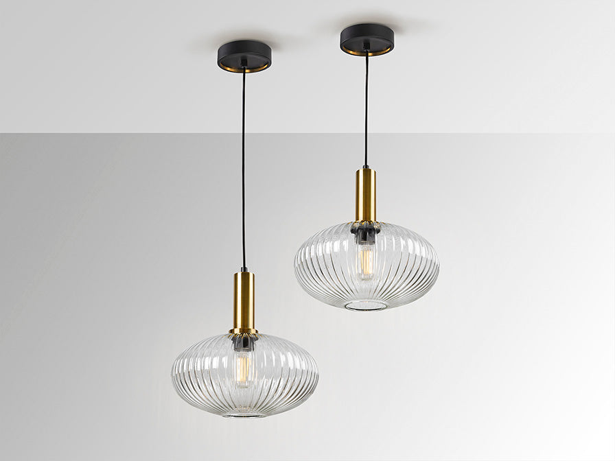 Norma Single Pendant Light — Clear Glass