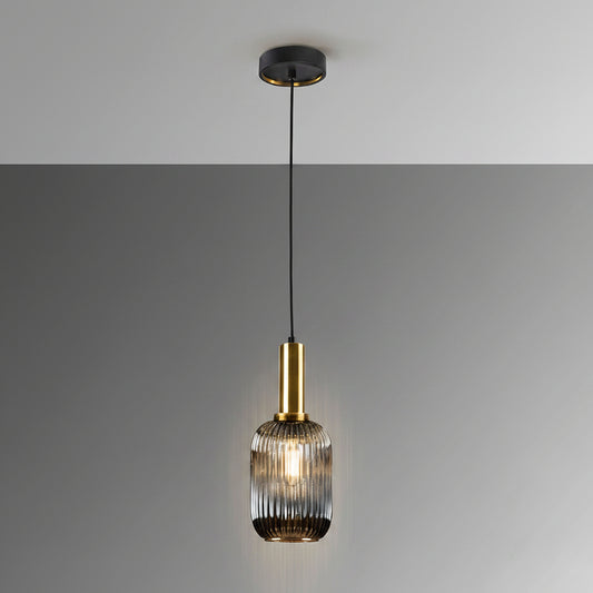 Norma Single Pendant Light — Smoke Grey Glass