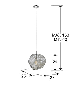 Petra Glass LED Pendant Light