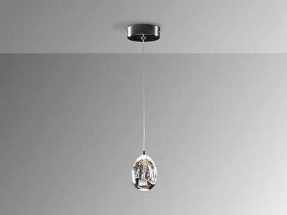 Rocio Bubble Glass LED Pendant Light— Chrome