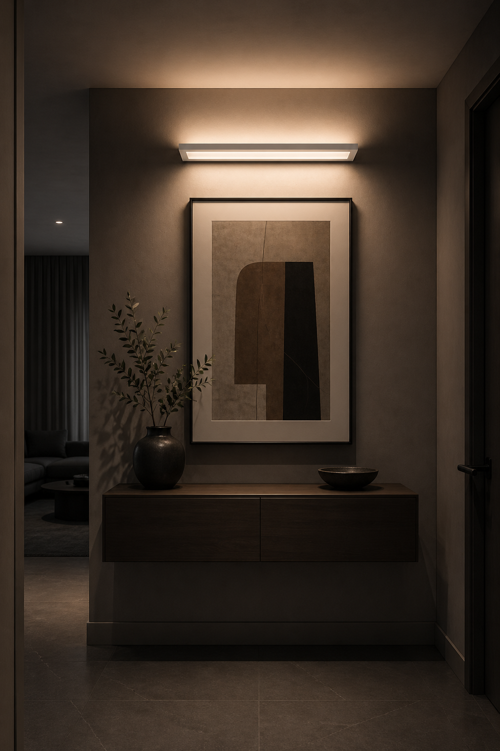 Skinny Double-Emission LED Wall Light White 700mm