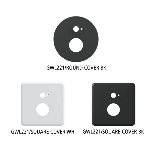 Sensor Step Light Alternative Cover — Round Black, Square White or Square Black