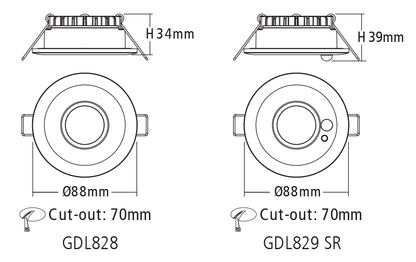 Smart Spot LED Downlight — 70mm Cut-Out