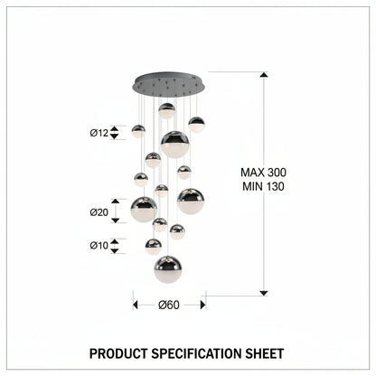 Sphere 14-Light Cluster LED Pendant Light