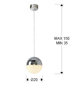 Sphere Single LED Pendant Light