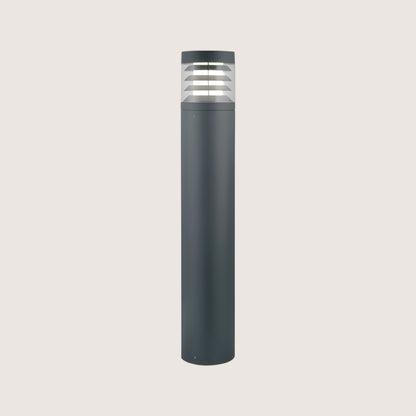 Traditional IP65 Outdoor Bollard — Flat Top Slatted