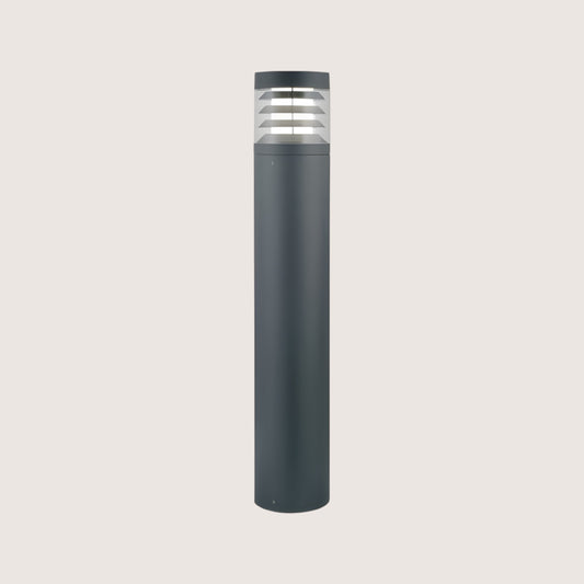 Traditional IP65 Outdoor Bollard — Flat Top Slatted