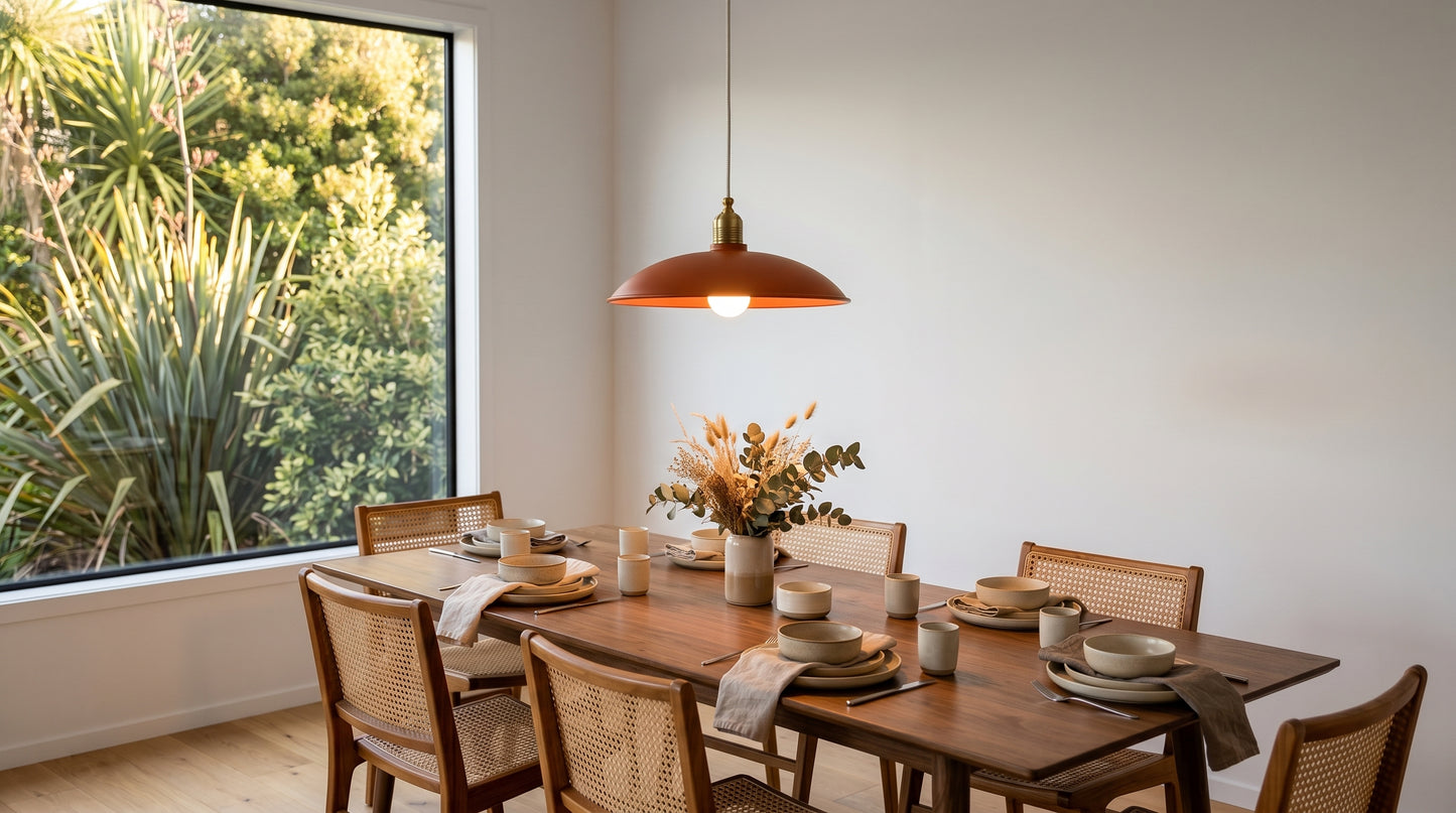Vintage Pendant Light — Orange